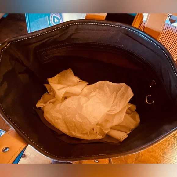 Coach Hampton Wool Tweed and Leather Tote - Picture 3 of 10